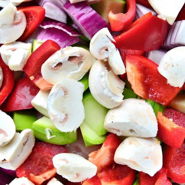 white mushroom salad